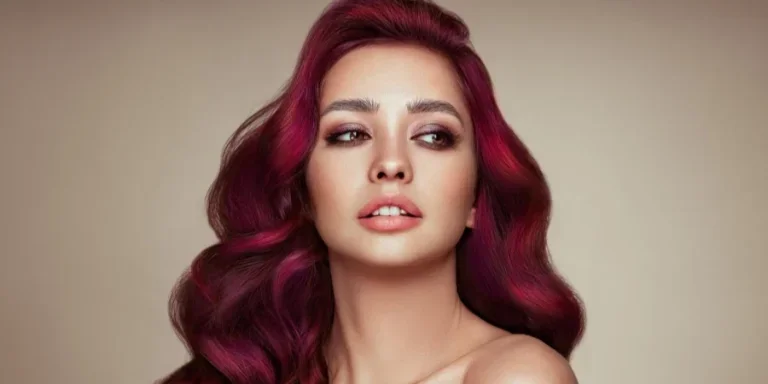 Woman with Dark Cherry Hair