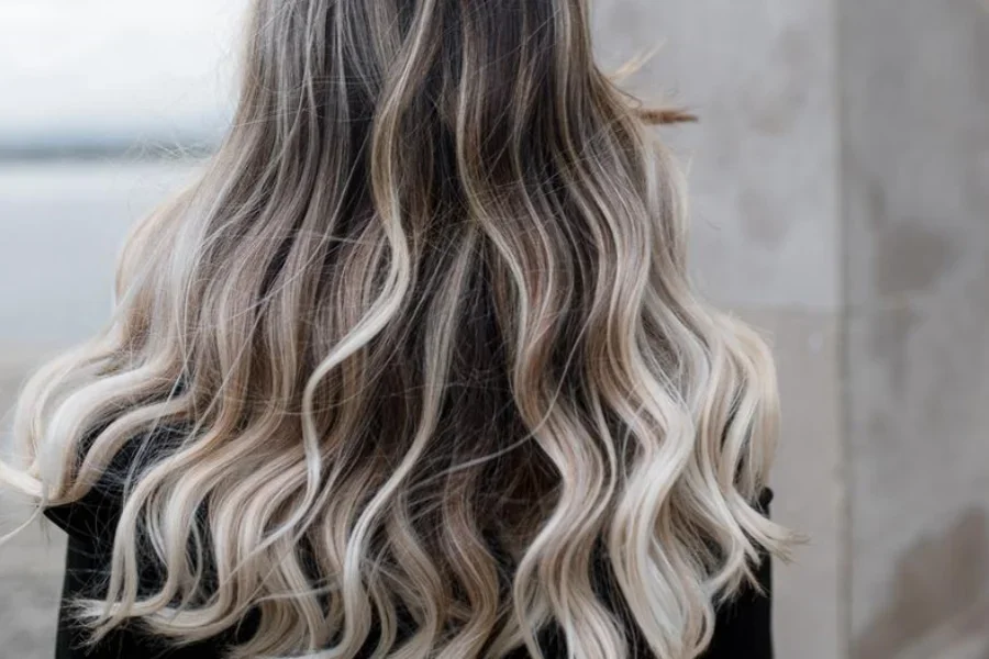 Woman with Grey Bleached Hair