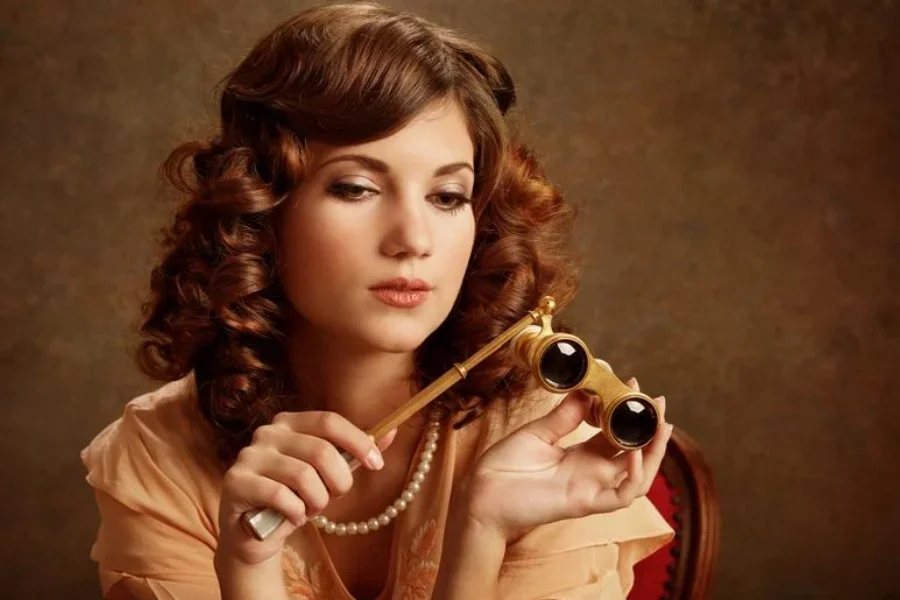 Woman with Opera Glasses