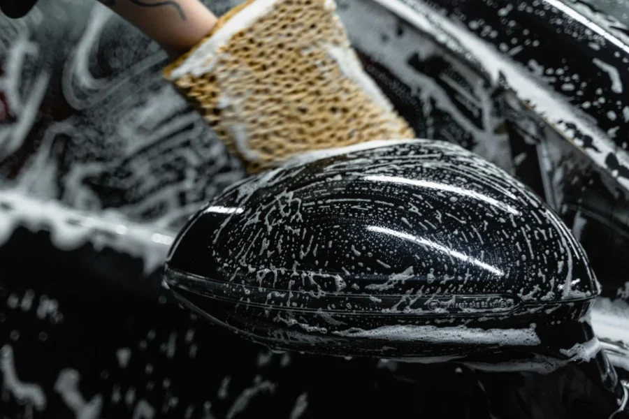 A Person Doing Carwash