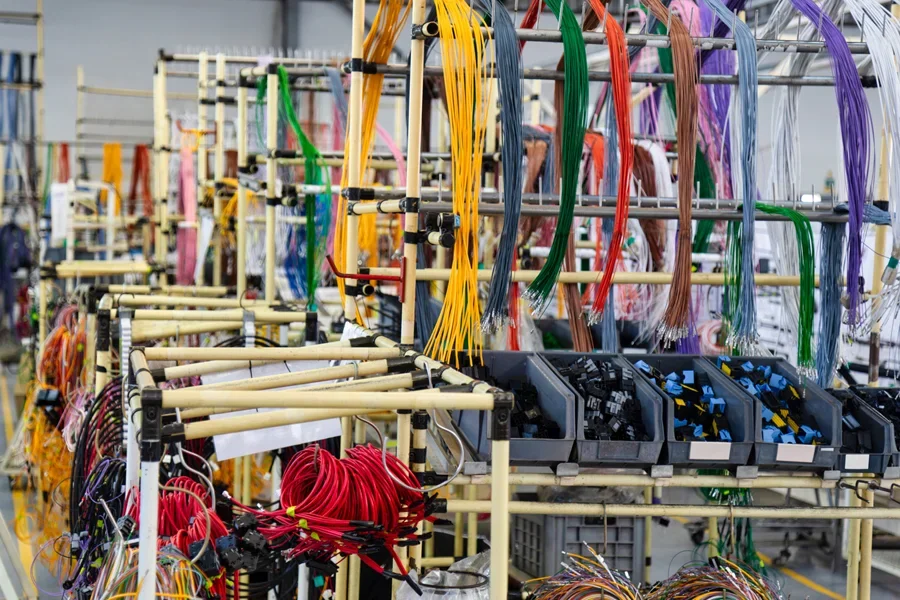 Coils of Wire and Pins Used Industrially in Auto