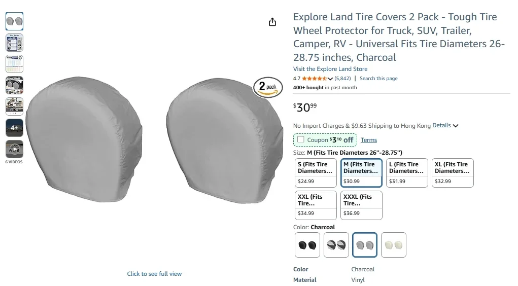 Explore Land - Pacote com 2 capas para pneus