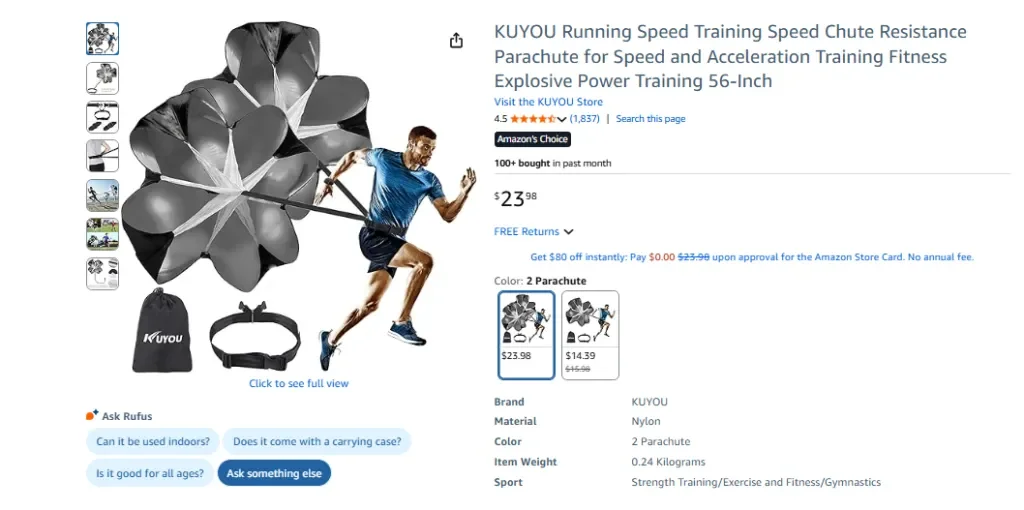 KUYOU Training Umbrella Parachute