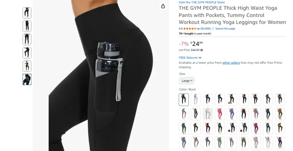 The Gym People Thick High Waist Yoga Pants With Pockets