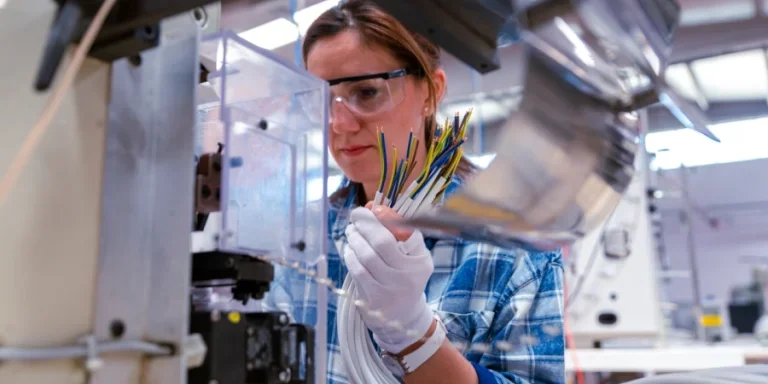 Young Women Working on the Production Line in Factory